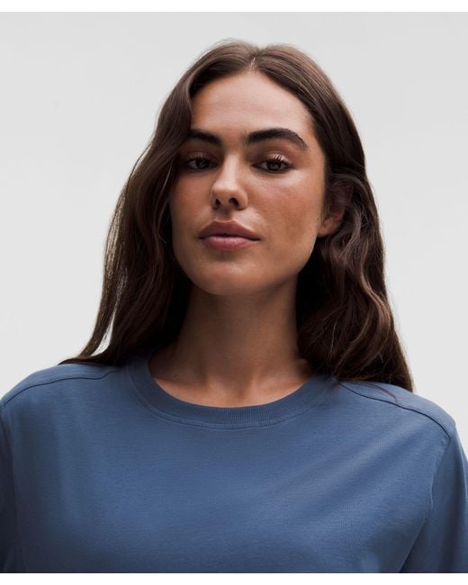 lululemon athletica Blue All Yours Organic Cotton Crewneck T-Shirt