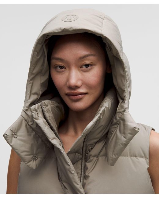 lululemon athletica Brown Wunder Puff 600-Down-Fill Cropped Vest