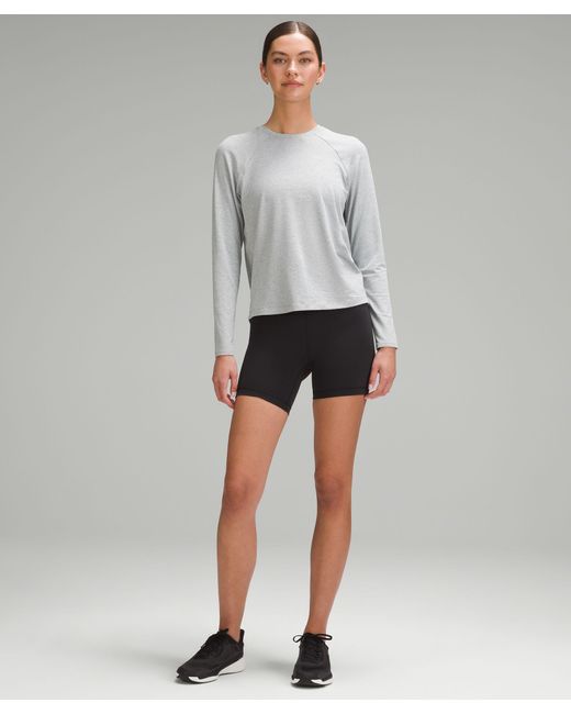 lululemon athletica Gray – License To Train Classic-Fit Long-Sleeve Shirt – –