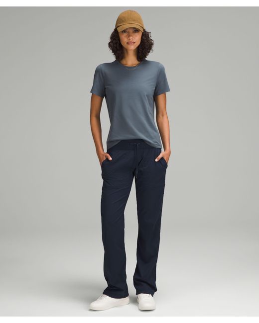 lululemon athletica Blue – Organic Cotton Crewneck T-Shirt – / –