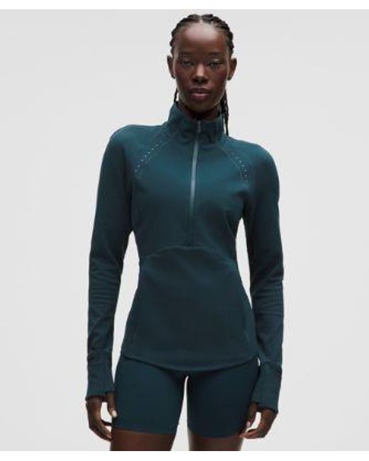 lululemon athletica Blue – Cold Weather Running Half Zip – – Size 4