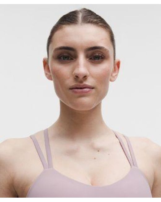 lululemon athletica Purple – Like A Cloud Longline Sports Bra Light Support, B/C Cup – /Pastel – Size 16