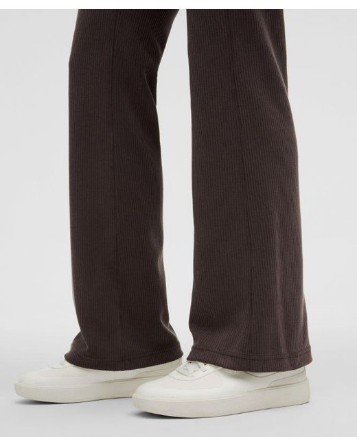 lululemon athletica Gray – Ribbed Softstreme Flared Pants Regular – – Size 4