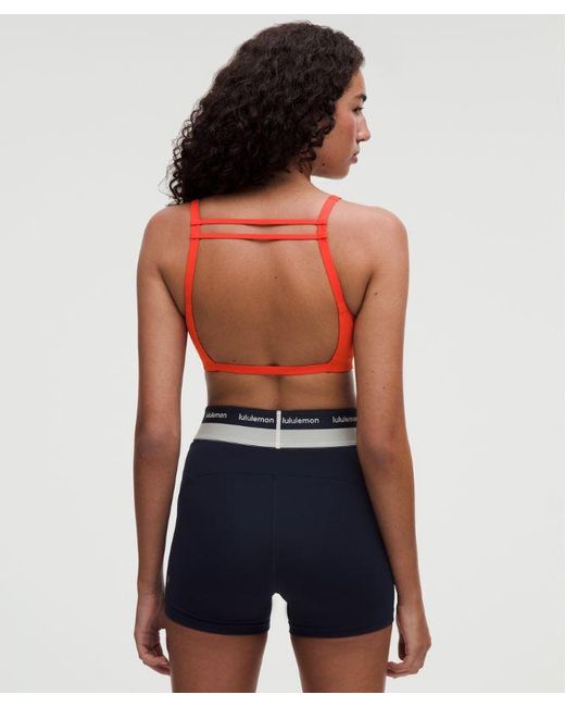 lululemon athletica Red Lightlift Open-Back Bra