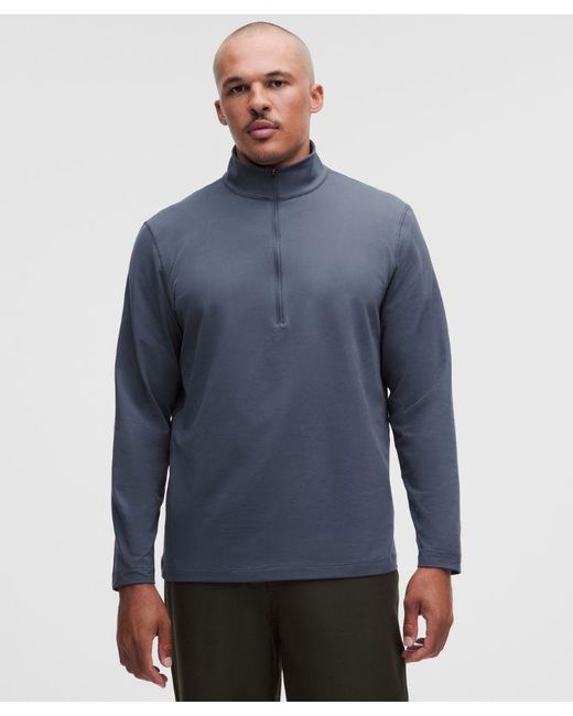 lululemon athletica Blue – Soft Jersey Half Zip Long-Sleeve Top – – Size Large for men