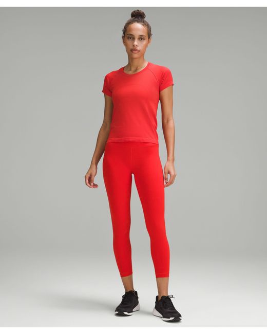 lululemon athletica Wunder Train High-rise Tight Leggings - 25" - Color Red/bright Red - Size 0