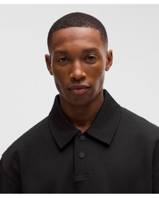 lululemon athletica Black Grand Standard Long-Sleeve Polo for men