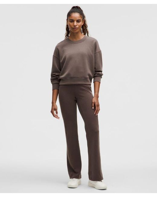 lululemon athletica Gray – Ribbed Softstreme Flared Pants Regular – – Size 4