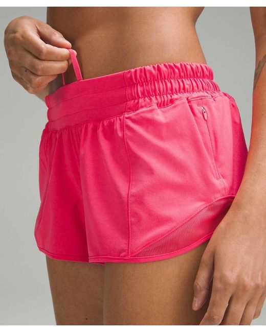 lululemon athletica Hotty Hot Low-rise Lined Shorts - 2.5" - Color Neon/pink - Size 10