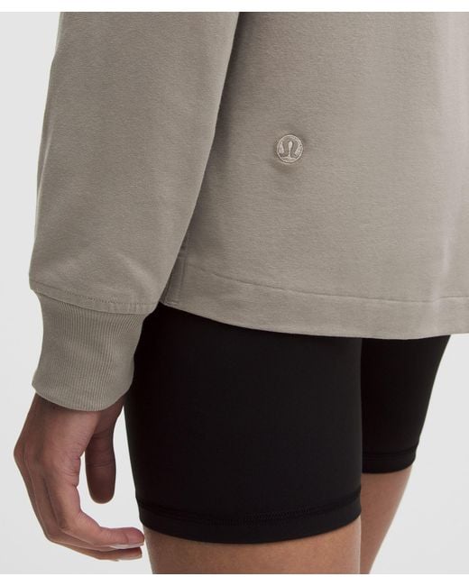 lululemon athletica Gray All Yours Organic Cotton Long-Sleeve Shirt