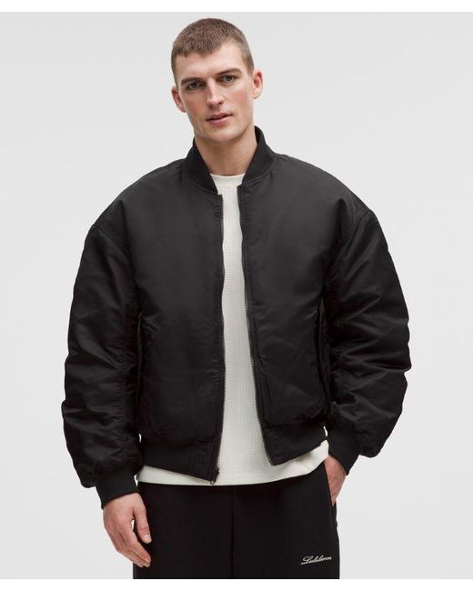 lululemon athletica Black Reversible 600-Down-Fill Bomber Jacket for men