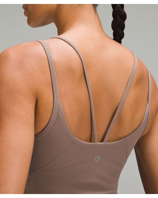 lululemon athletica Gray Aligntm Strappy Ribbed Tank Top