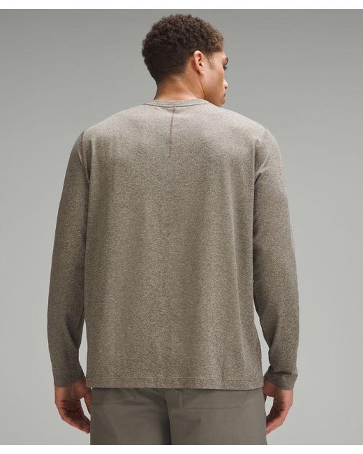 lululemon athletica Gray – 'Soft Jersey Long-Sleeve Shirt – – for men