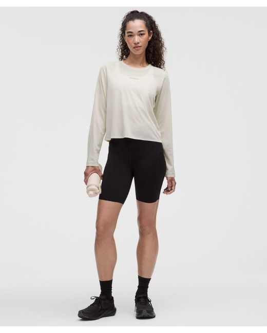 lululemon athletica White – Fast And Free Long-Sleeve Shirt – – Size Large