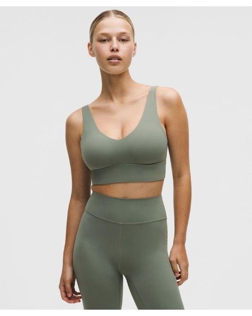 lululemon athletica Green – Focuser V-Neck Sports Bra Light Support, C/D Cup – /Pastel –