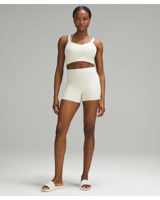 lululemon athletica Natural Like A Cloud Longline Ribbed Bra Light Support, D/dd Cups