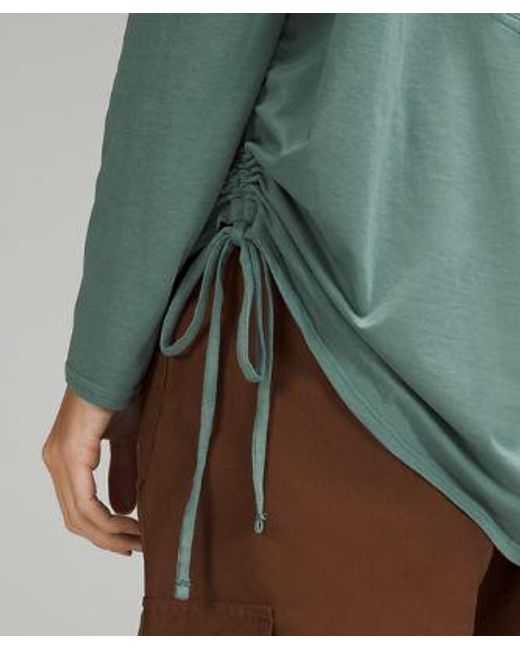 lululemon athletica Green – Pima Cotton Side-Cinch Long-Sleeve Shirt – –