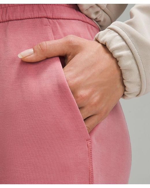 lululemon athletica Pink Softstreme High-rise Straight-leg Cropped Pants