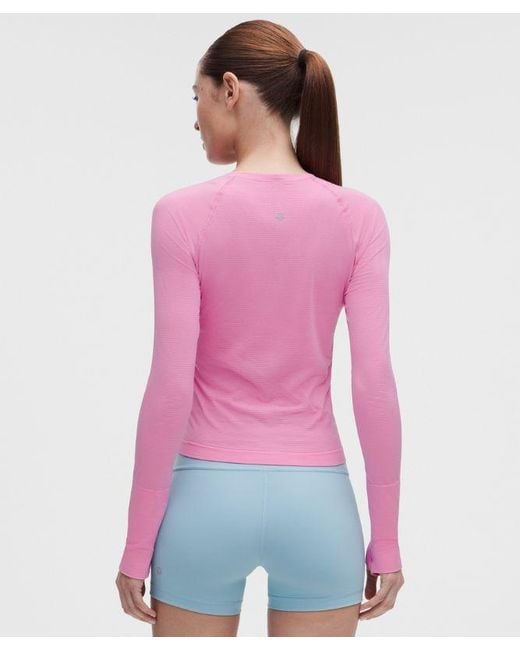 lululemon athletica Purple – Swiftly Tech Long-Sleeve Shirt 2.4 Waist Length – – Size 4