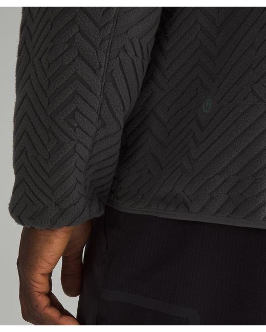 lululemon athletica Gray Textured Hiking Half Zip Sweatshirt - Color Grey - Size L for men