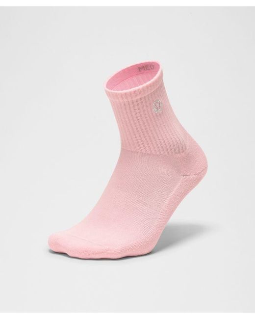 lululemon athletica Pink Daily Essential Quarter Socks