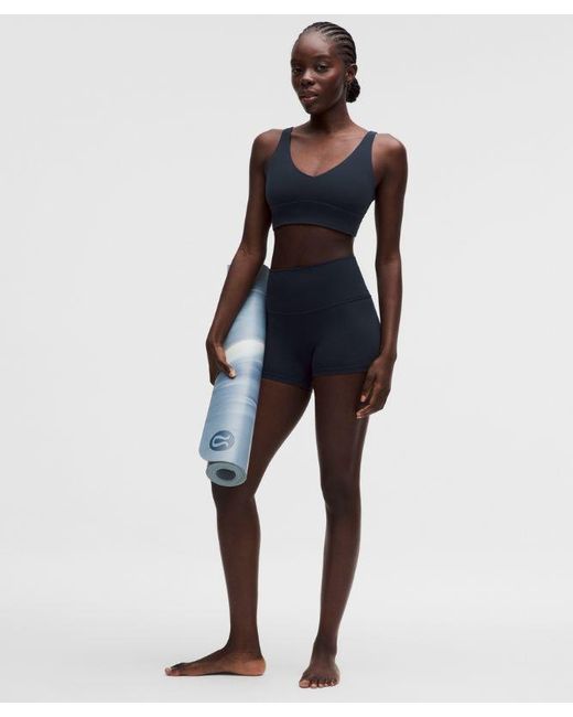 lululemon athletica Blue Focuser V-Neck Bra