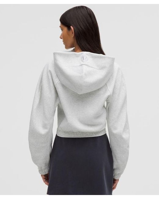 lululemon athletica Gray Scuba Full-Zip Cropped Hoodie