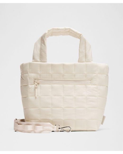 lululemon athletica Natural Quilted Grid Small Tote Bag 5L