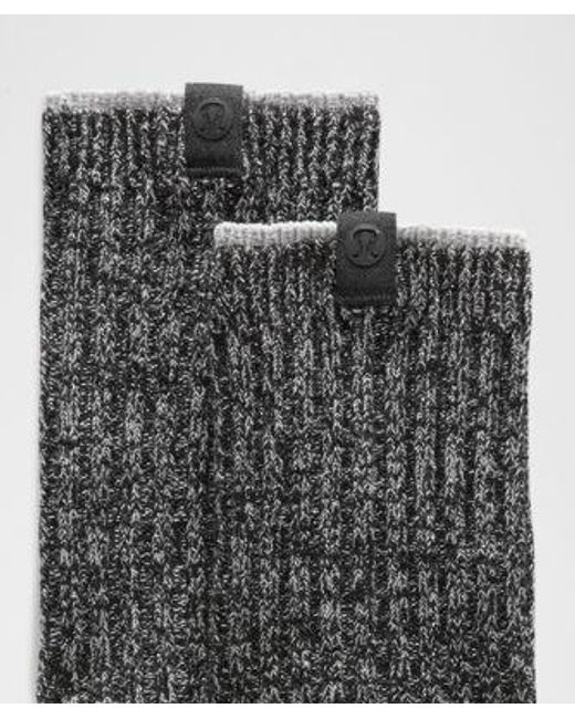lululemon athletica Gray – Crew Length Ragg Socks Shine – – Size Medium
