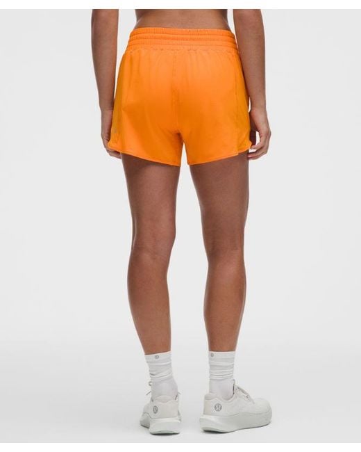 lululemon athletica Orange – Hotty Hot High-Rise Lined Shorts – 4" – – Size 4