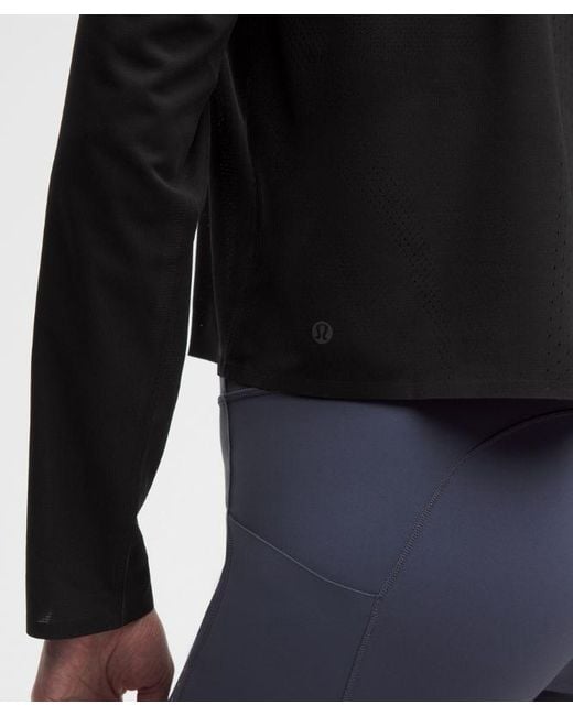 lululemon athletica Black – Fast And Free Long-Sleeve Shirt – – Size Large