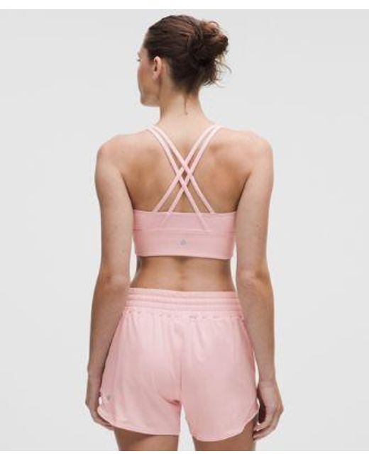 lululemon athletica Pink – Energy Longline Sports Bra Medium Support, B–D Cups – – Size 14
