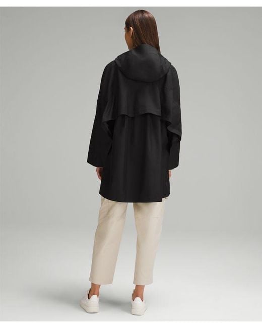 lululemon athletica Black Mid-length Waterproof Rain Coat