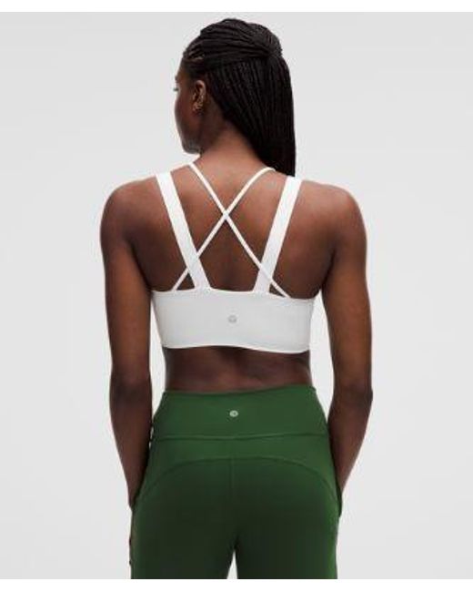 lululemon athletica Blue – Like A Cloud Ribbed Longline Sports Bra Light Support, D/Dd Cup – – Size 14