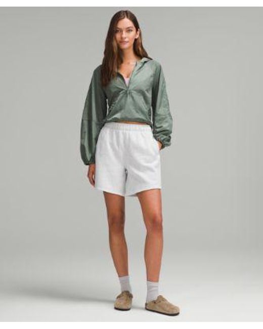 lululemon athletica Blue Scuba Mid-Rise Oversized Short 7"