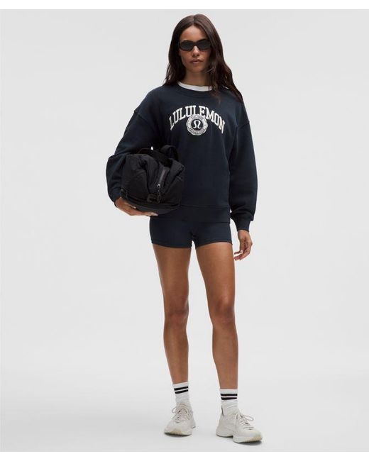 lululemon athletica Blue – Perfectly Oversized Crew Sweatshirt Graphic – – Size Large