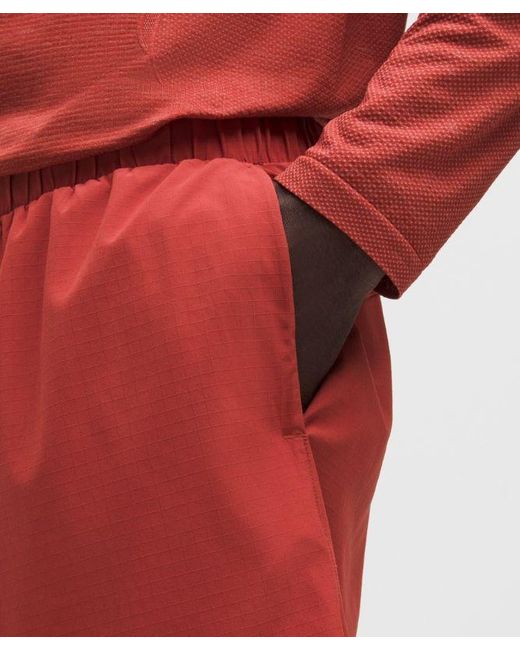 lululemon athletica Red – Mile Maker Linerless Shorts – 6" – – Size Large for men