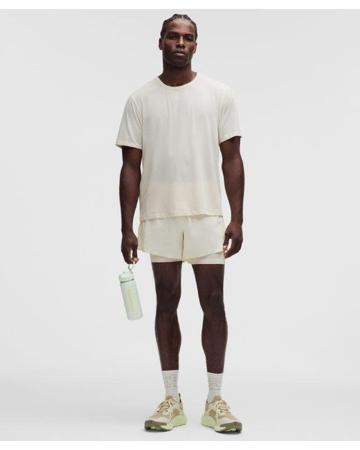 lululemon athletica White Mile Maker Mesh Short-Sleeve T-Shirt for men