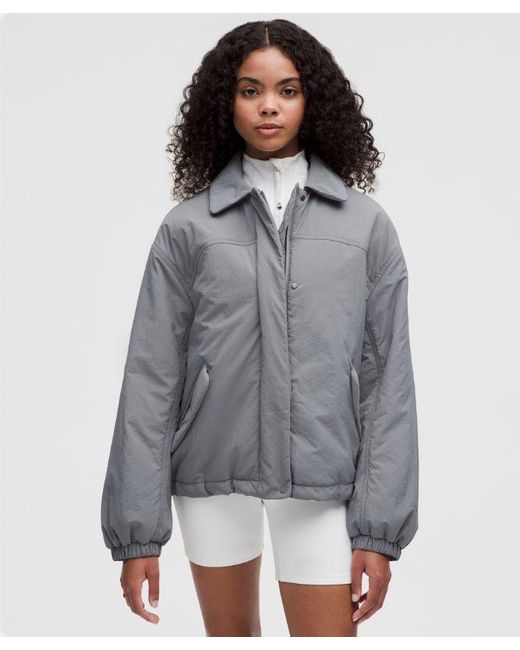 lululemon athletica Gray Insulated Oversized Collared Jacket