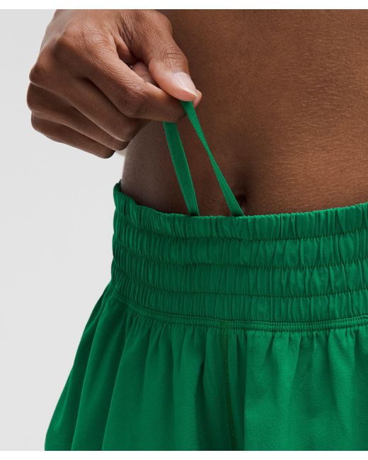 lululemon athletica Green Shake It Out High-Rise Running Shorts 2.5"