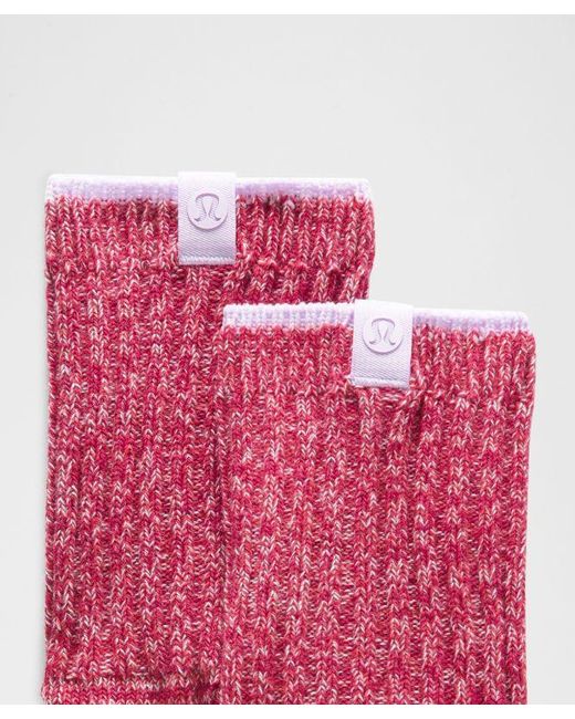 lululemon athletica Pink Quarter-Length Ragg Socks