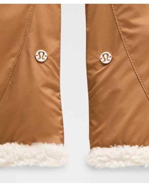 lululemon athletica White – Boucle Fleece Lined Mittens – – Size Large