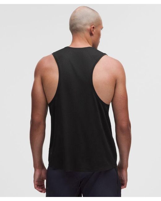 lululemon athletica Black Fast And Free Singlet for men