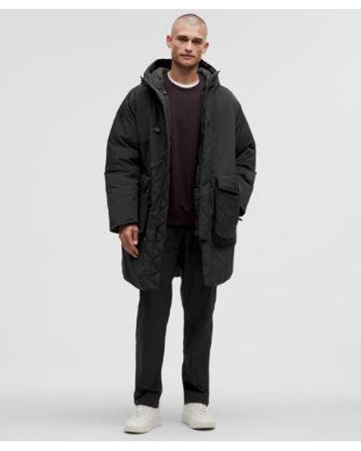 lululemon athletica Black Cold Weather 700-Down-Fill Parka for men