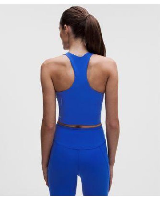 lululemon athletica Blue Swift Speed Cropped Tank Top