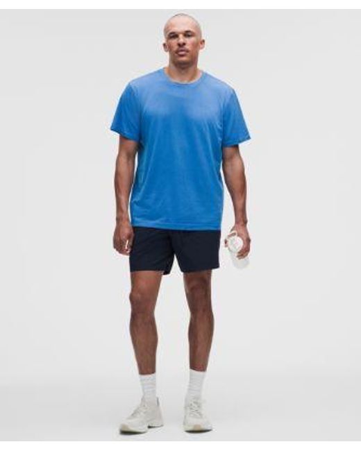 lululemon athletica Blue Metal Vent Tech Relaxed-Fit Short-Sleeve Shirt for men