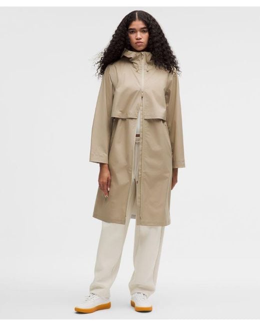 lululemon athletica Natural Lightweight Cinch-Waist Rain Coat