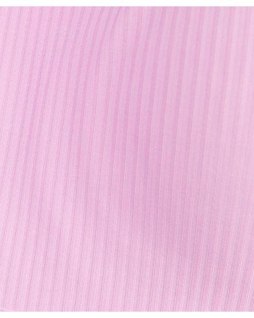 lululemon athletica Pink Like A Cloud Ribbed Longline Sports Bra Light Support