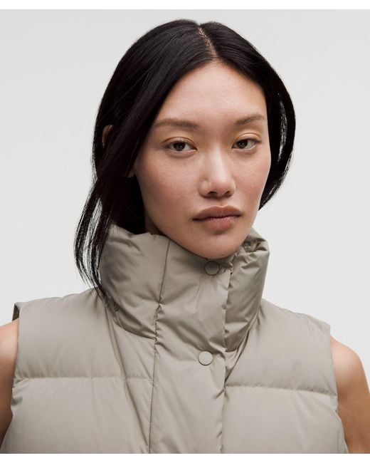 lululemon athletica Brown Wunder Puff 600-Down-Fill Cropped Vest