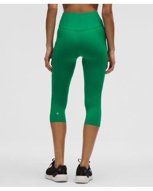 lululemon athletica Green Fast And Free High-Rise Crop 19"